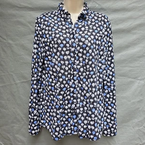 Camisa Brooks Brothers 100 % algodón Supima floral manga larga cuello para mujer talla M - Imagen 1 de 6