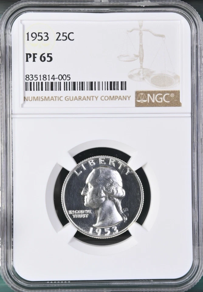 1953 Washington 25¢ NGC PF 65 - Image 1 of 2