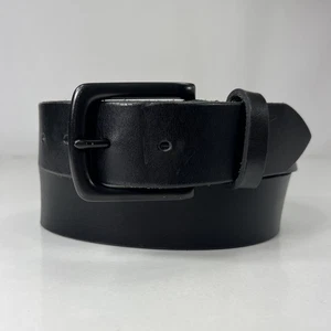 Cinturón de cuero genuino negro - Hecho en EE. UU. - Para hombre Talla 32 - Imagen 1 de 8
