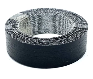 BLACK IRON ON EDGING 19mm x 2½m pre glued Veneer Melamine edging strip (527) - Picture 1 of 5