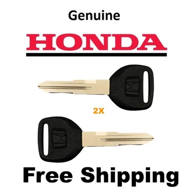 1993 - 1997 Honda Civic Del Sol Ignition Key Master Blank Set of 2 OEM New 2X - Image 1 of 3