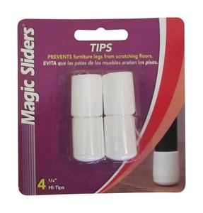Magic Sliders 94377 White Round Rubber Furniture Leg Tips 3/4 in. - Picture 1 of 1