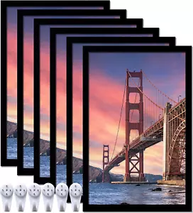 6 Sets 11X17 Picture Frame, Frames for 11 X 17 Canvas Collage Photo Poster Certi - Picture 1 of 12