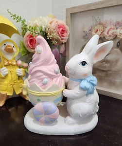 Cupcakes and Cashmere Easter Bunny Wagon Egg Filled With Pink Ice cream Figure - Picture 1 of 8