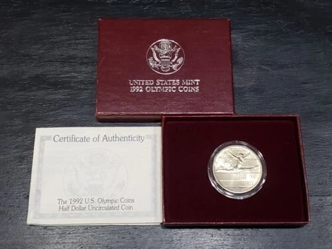 1992-P Olympic Gymnast Half Dollar Commemorative Coin w/ OGP Cover