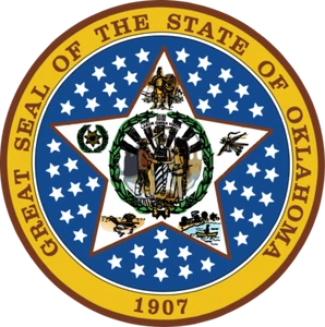 Oklahoma State Seal Coat of Arms VINYL Laptop Truck WINDOW Bumper STICKER DECAL - Bild 1 von 1