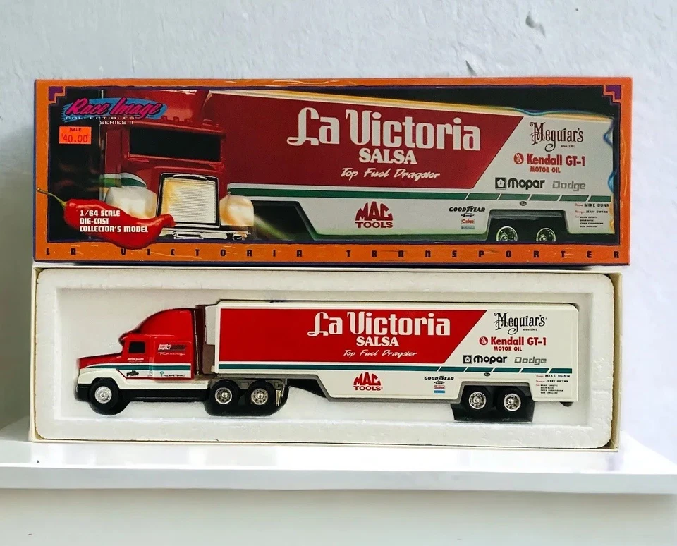 ERTL La Salsa Victoria Racing  1:64 Scale Die Cast Freightliner  Tractor Trailer - Image 1 of 4