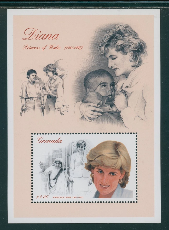 Grenada Scott #2724 MNH S/S In Memoriam Princess Diana 1961-1997 $5 CV$4+ - Image 1 of 1