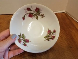Tazón de cereal de sopa rosa mosgo Támesis China 6 1/4" JAPÓN rosas con borde dorado - Imagen 1 de 4