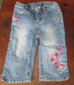 Sonama 4T Childs Blue Jeans Flowers & Sequins - Picture 1 of 5