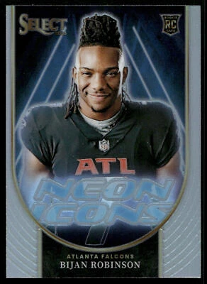 2023 Panini Select #NI-BRO Bijan Robinson Neon Icons Prizm - Image 1 of 2