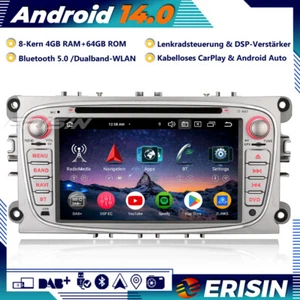 8-Kern Android 14 Autoradio GPS CarPlay DVD Für Ford Focus C/S-Max Mondeo Galaxy - Bild 1 von 21