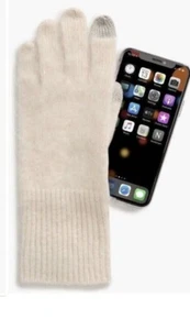 Women's Nordstrom Brushed Cashmere Tech Gloves - One Size , Color CAMEL - Picture 1 of 3