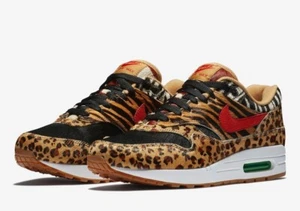 Nuovissima Nike Air Max 1 x Atmos Animal Pack 2.0 DLX taglia 9,5 2018 AQ0928-700 - Foto 1 di 6