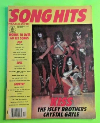 VINTAGE SONG HITS MAGAZINE ISSUE DECEMBER 1977 KISS COVER  - Image 1 of 2