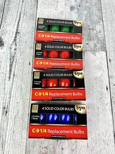 16 Christbaumlampen Glühbirnen C9 1/4 NEU mehrfarbig - Bild 1 von 2