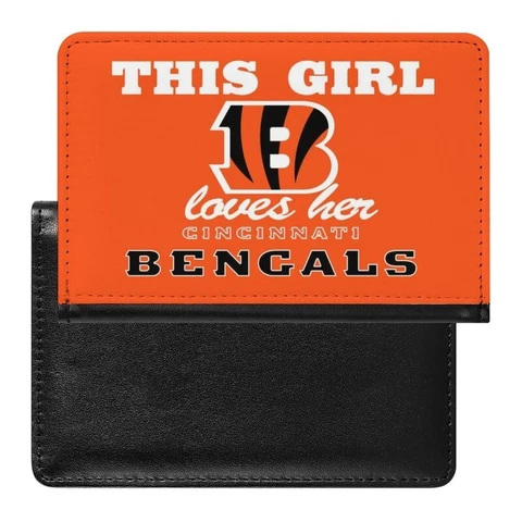This Girl Loves Her Cincinnati Bengals Passport Holder Protector Cover Wallets Cover