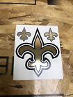 New Orleans Saints Football Chrome Gold Logo Decal Sticker - 4" - 3 for 1