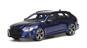 Audi Rs 6 Avant Carbon Black Navarra Bleu Metallic Top Speed 1:18 Model