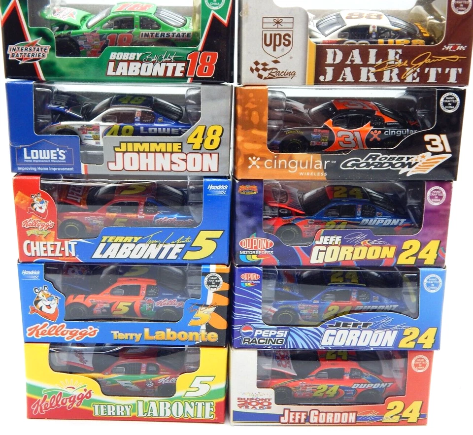 1:64 MIX OF 10 ACTION NASCAR DIECAST BOBBY T,  TERRY LABONTE  & OTHERS-RTC1637 - Image 1 of 4