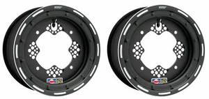 DWT ROK'N LOK Front Black Beadlock Rims Wheels 10" 10x5 3+2 4/144 LTR450 LTZ400 - Picture 1 of 3