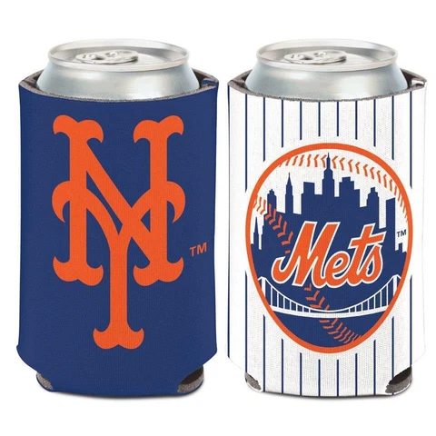 New York Mets 12oz Two Sided Can Cooler [NEW] MLB Coozie Koozie Beer Drink Cover