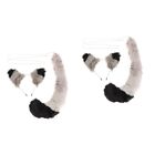 2 Sets  Kids Stage Headbands Animal Furry Tail Animal Cosplay Party Props