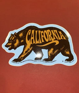 California BEAR Bumpersticker Vinyl Decal by Tim Ward FREE SHIPPING Brown/Blue - Foto 1 di 6