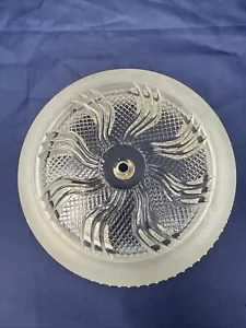 VINTAGE DECKENHALTERUNG GLAS LICHT ABDECKUNG SCHIRM EINLOCH - Bild 1 von 20