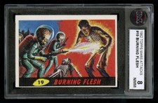 1962 MARS ATTACKS #19 BURNING FLESH KSA 8 PERFECT PRINTING SHARP FRESH PULL