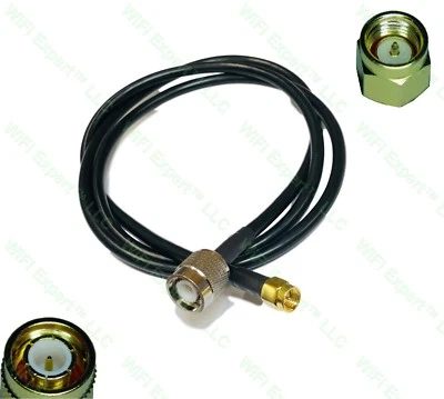 3 feet RG58 SMA MALE to TNC Male Coaxial cable High Quality ships from USA - Image 1 of 3