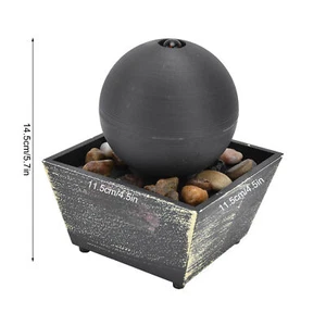 3V USB Indoor Tabletop Ball Fountain W/LED Light And Stone Desktop Fountain MG - Picture 1 of 12