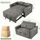 3-in-1 Convertible Sofa Bed, 49" Linen Fabric Sleeper Couch Pull Out Bed 2 Seat⭐