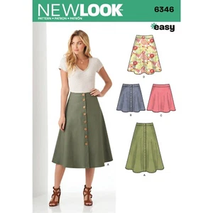 New Look Easy SEWING PATTERN 6346 Misses' Flared Skirts Sizes 8-20 - Picture 1 of 5
