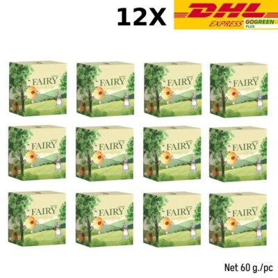 12X Fairy Scrub Gluta Soap Brightening Skin Green Tea Anti Body Dark Spots 60 g. - Image 1 of 4
