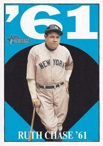 2010 Topps Heritage #61BR6 Babe Ruth Ruth Chase '61 NY Yankees Hall Of Fame - Picture 1 of 2