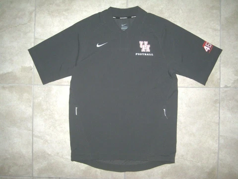 UH HOUSTON COUGARS Football Nike Baseball Pullover Coach's 46ers JACKET USED S Cover