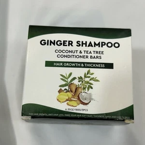 Shampoo Bars and Conditioner Set for Hair Growth Nature Ginger & Tea Tree Bar - Picture 1 of 5