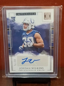 2018 Impeccable Jordan Wilkins Rookie Auto /75 #190 Rookie Auto RC Colts - Picture 1 of 2