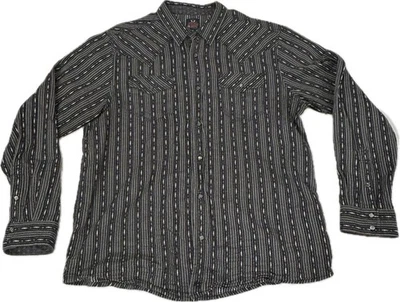 Moonshine Spirit Men's Long Sleeve Western XL Concrete Cowboy Pearl Snap Shirt - Image 1 of 4