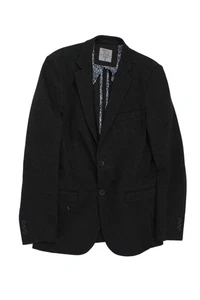 SoHo Boys Two Button Notched Lapel Blazer Jacket Navy Gray Size 18 - Picture 1 of 5