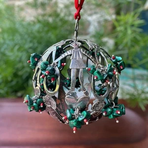 Emilia Castillo Ornament 3" Kinder Malachit Koralle 925 Sterling Taxco 151,4g - Bild 1 von 11