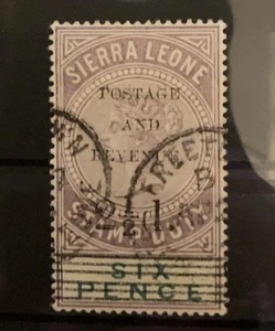 Sierra Leone 1897 Fiscal SG#60 Fine Used - Picture 1 of 1
