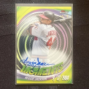 2025 Topps Finest Reggie Jackson Finest Moments Auto Green/10 LA Angels - Picture 1 of 3