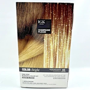 IGK Color Bright Champagne Please Bleach & Color Kit Warm Blonde NIB One Step - Picture 1 of 5