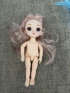 BJD Big Eyes Puppe Anime Style blonde Haare Kugelgelenk 6,5 Zoll Puppe - Bild 1 von 9
