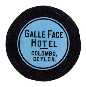 Vintage Kofferetikett GALE FACE HOTEL Colombo - Bild 1 von 1