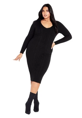 Avenue Women's Plus Size Riley Sweater Dress - Image 1 of 4