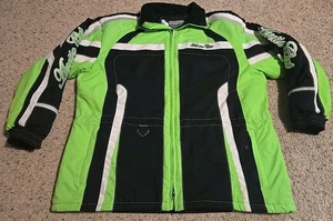 Womens XXL Arcticwear Arctic Cat Snowmobile Black Green White Winter Jacket - Picture 1 of 14