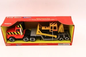 Remco Tuff Ones Steel Tractor Trailer W/ Operating Loader Backhoe Semi Truck NEW - Picture 1 of 6